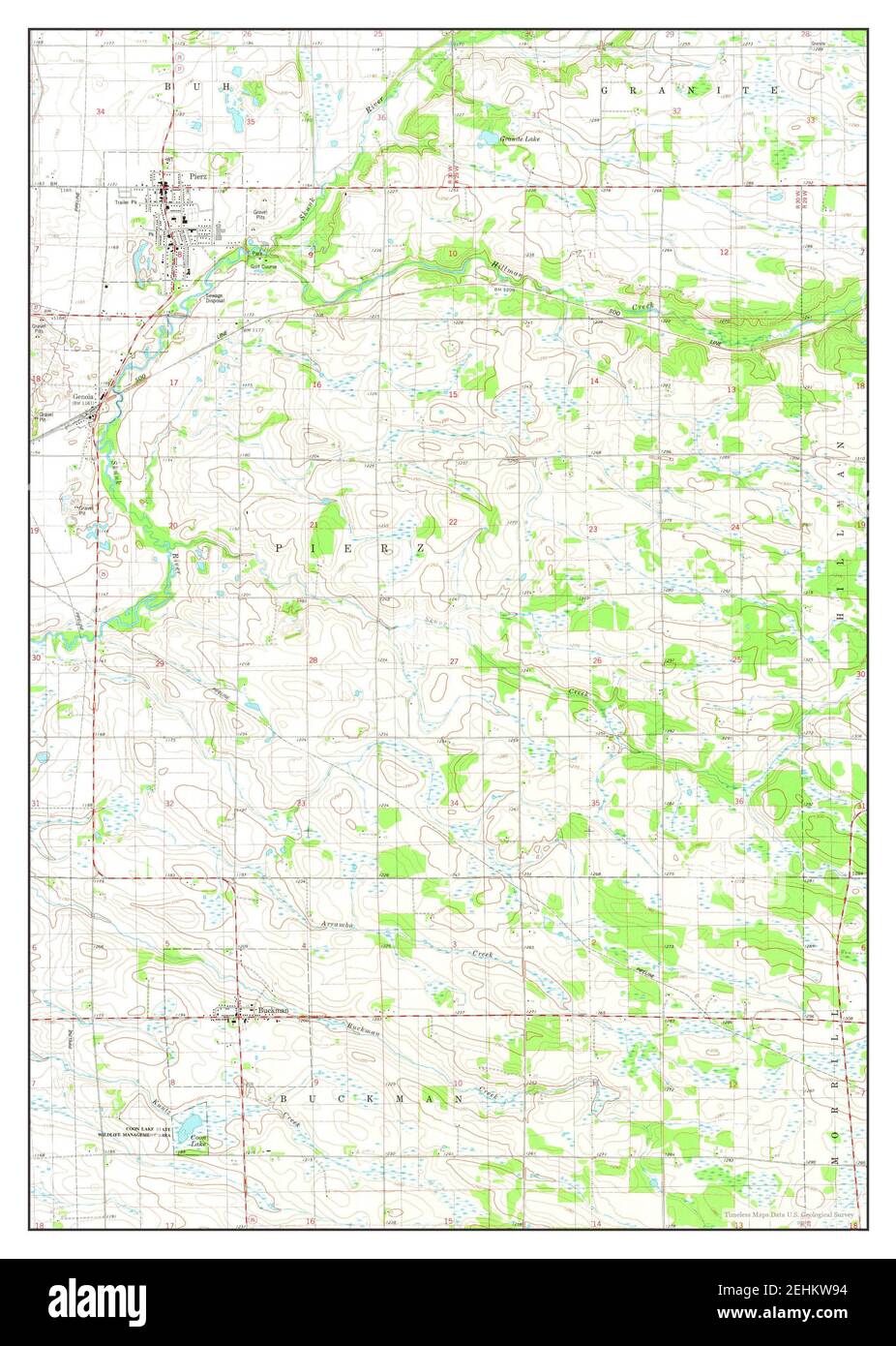 Pierz, Minnesota, map 1978, 1:24000, United States of America by Timeless Maps, data U.S. Geological Survey Stock Photo