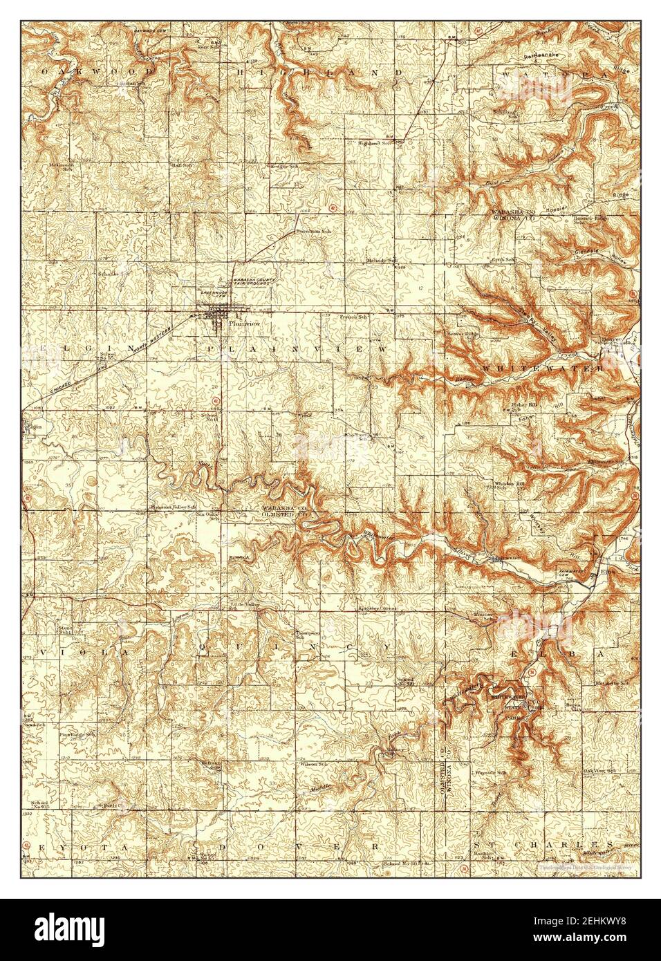 Plainview, Minnesota, map 1938, 162500, United States of America by Timeless Maps, data U.S
