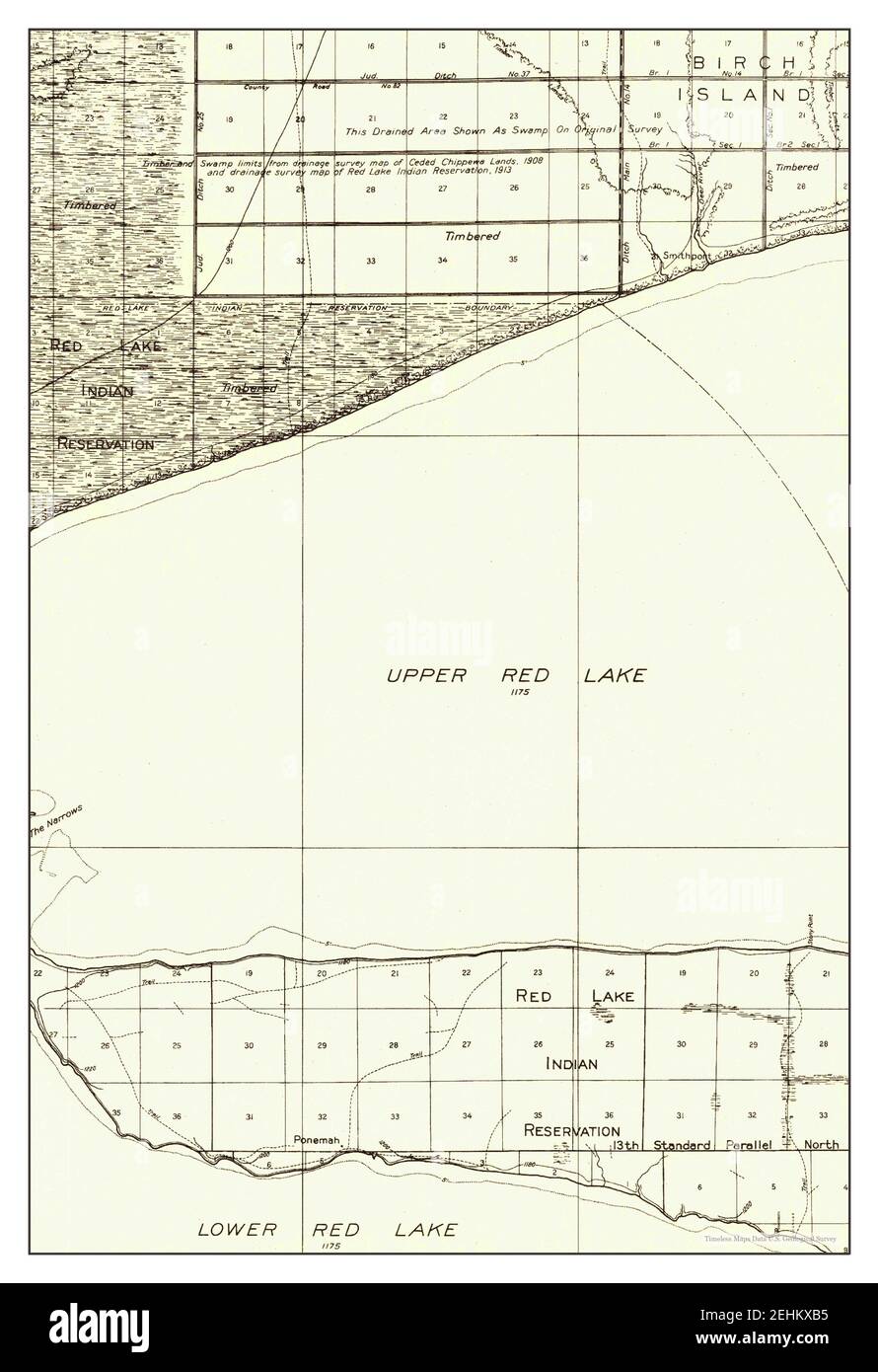 Ponemah, Minnesota, map 1943, 162500, United States of America by