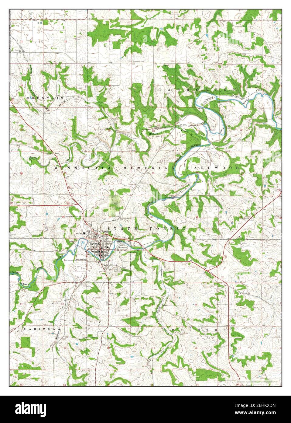 Preston, Minnesota, map 1965, 124000, United States of America by