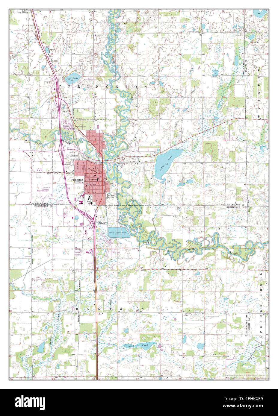 Map of princeton minnesota Cut Out Stock Images & Pictures Alamy