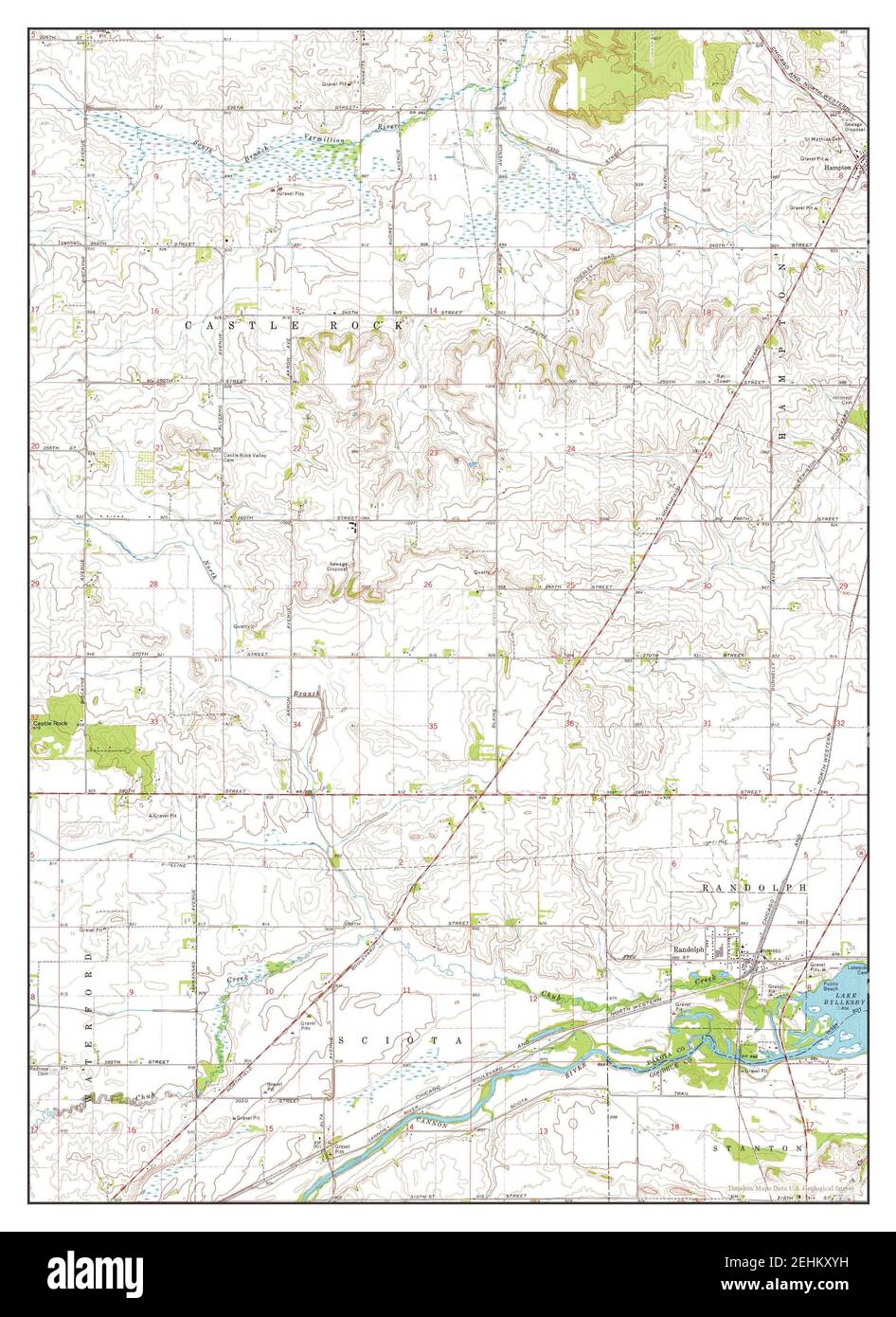 Randolph, Minnesota, map 1974, 124000, United States of America by