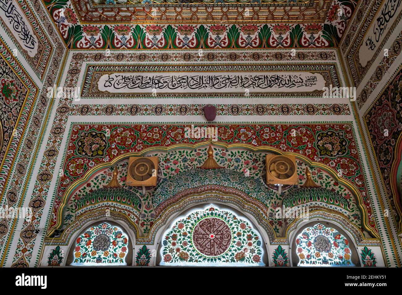 Jamia Mosque, Bhong, Rahim Yar Khan District, Punjab, Pakistan Stock Photo