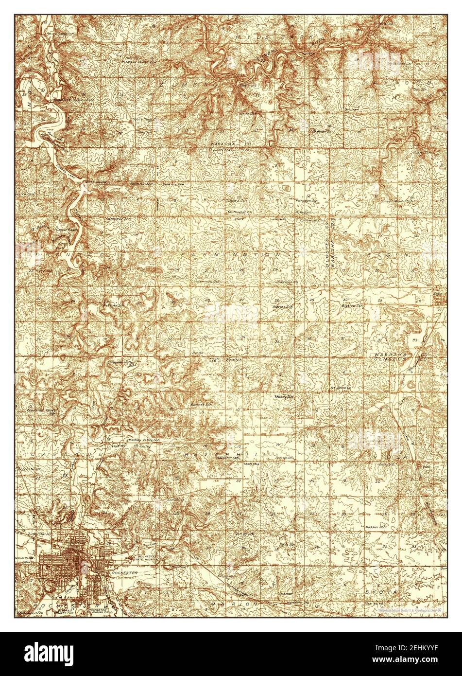 Rochester, Minnesota, map 1935, 148000, United States of America by