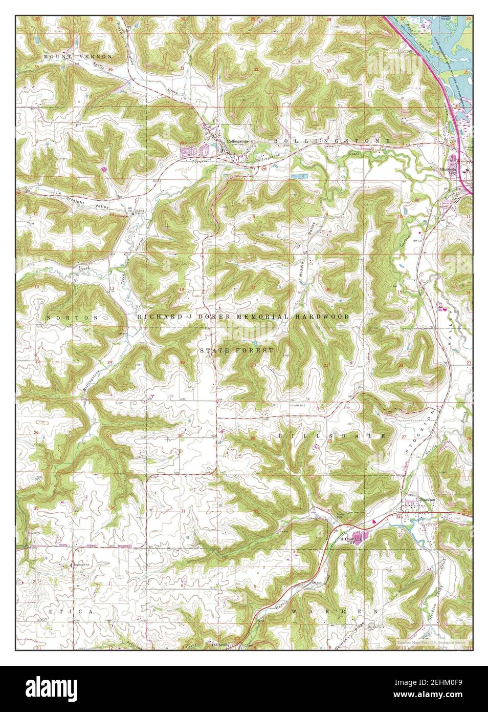 Rollingstone, Minnesota, map 1972, 1:24000, United States of America by Timeless Maps, data U.S. Geological Survey Stock Photo