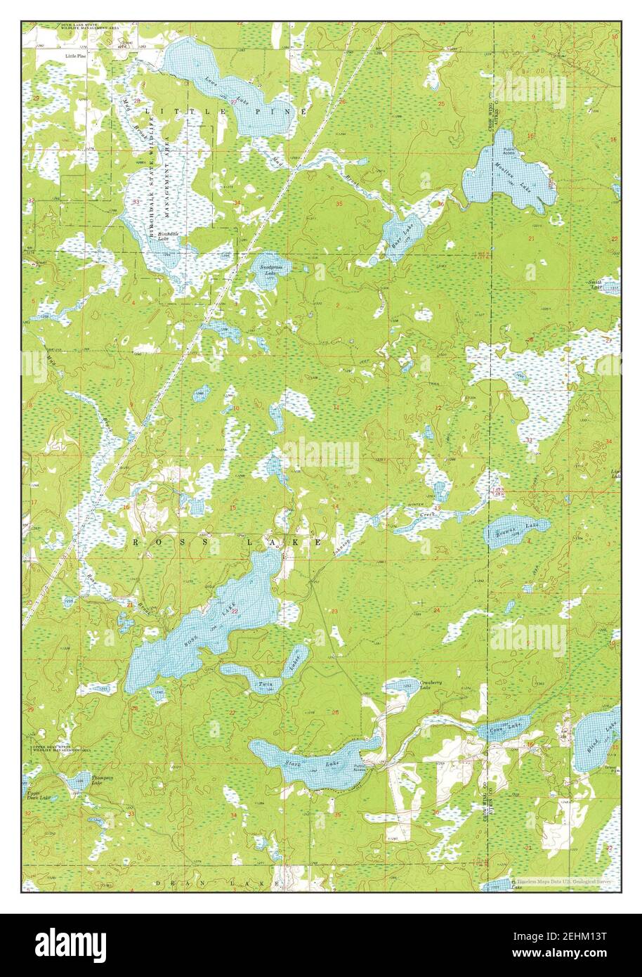 Ross Lake, Minnesota, map 1973, 124000, United States of America by
