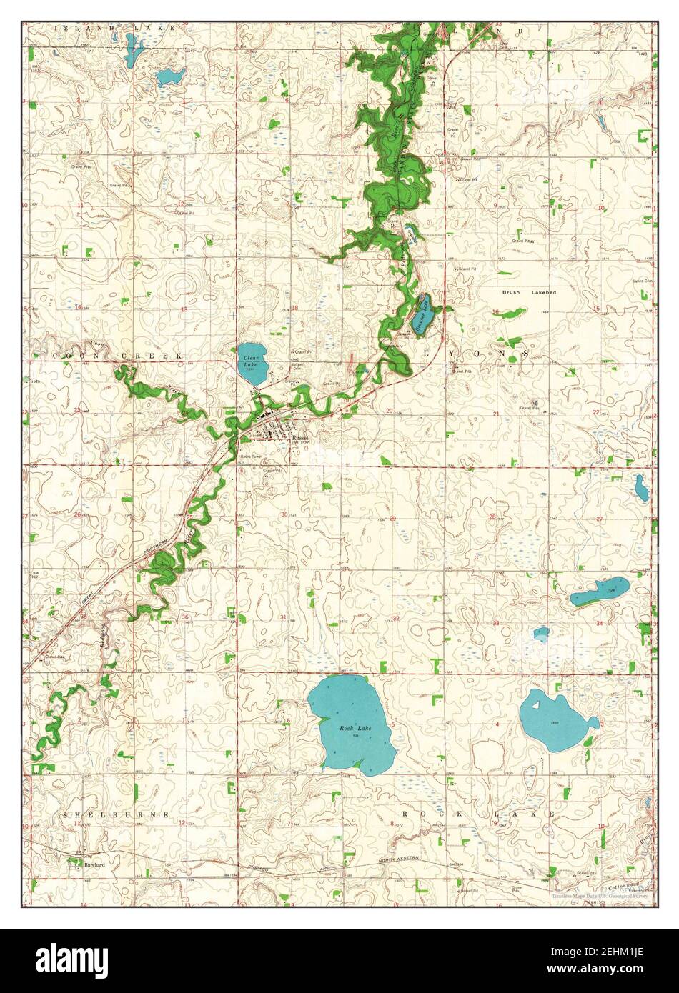 Russell minnesota map hires stock photography and images Alamy