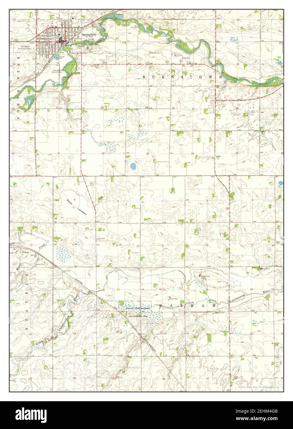 Springfield, Minnesota, map 1967, 124000, United States of America by Timeless Maps, data U.S