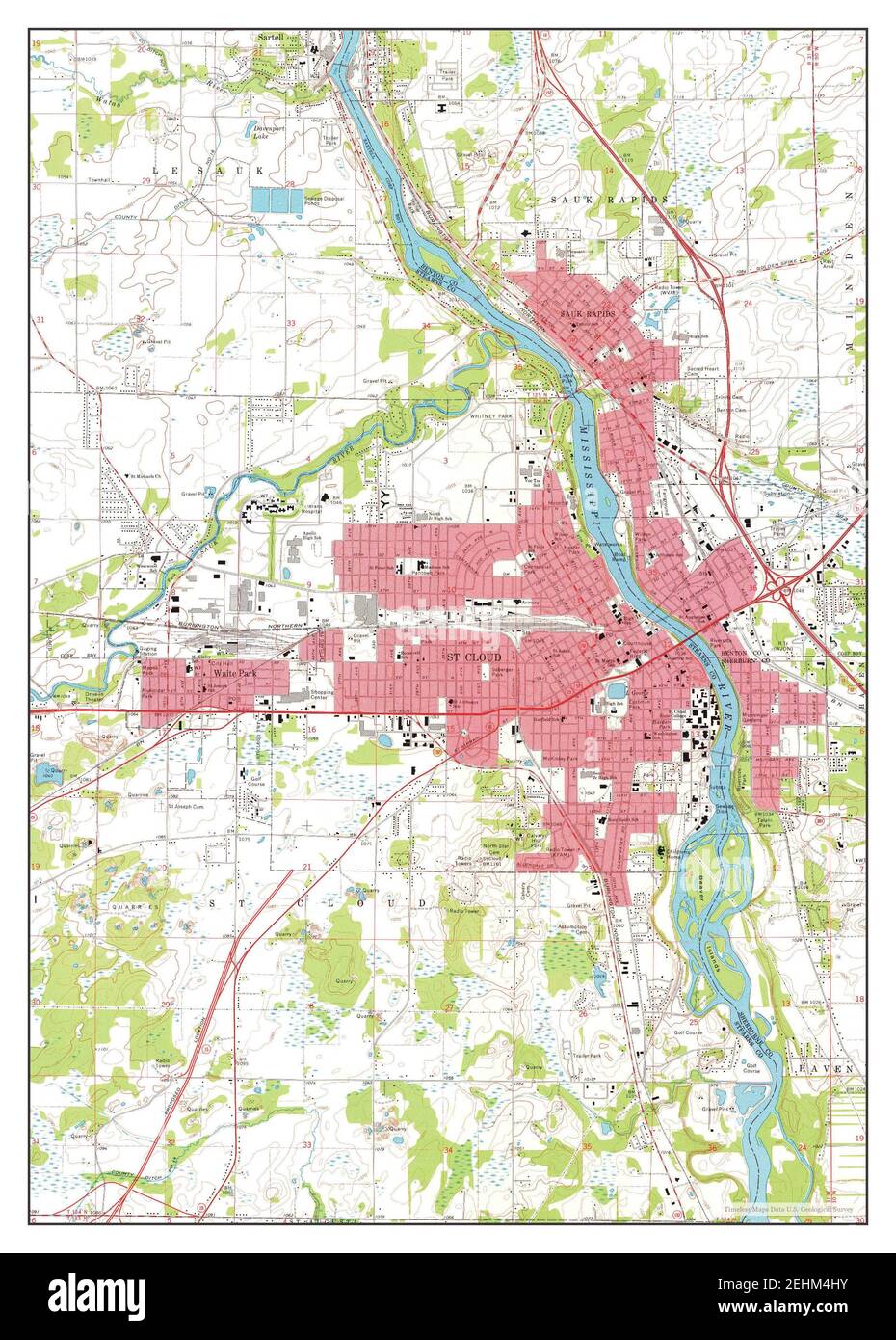 Map of st cloud minnesota hires stock photography and images Alamy