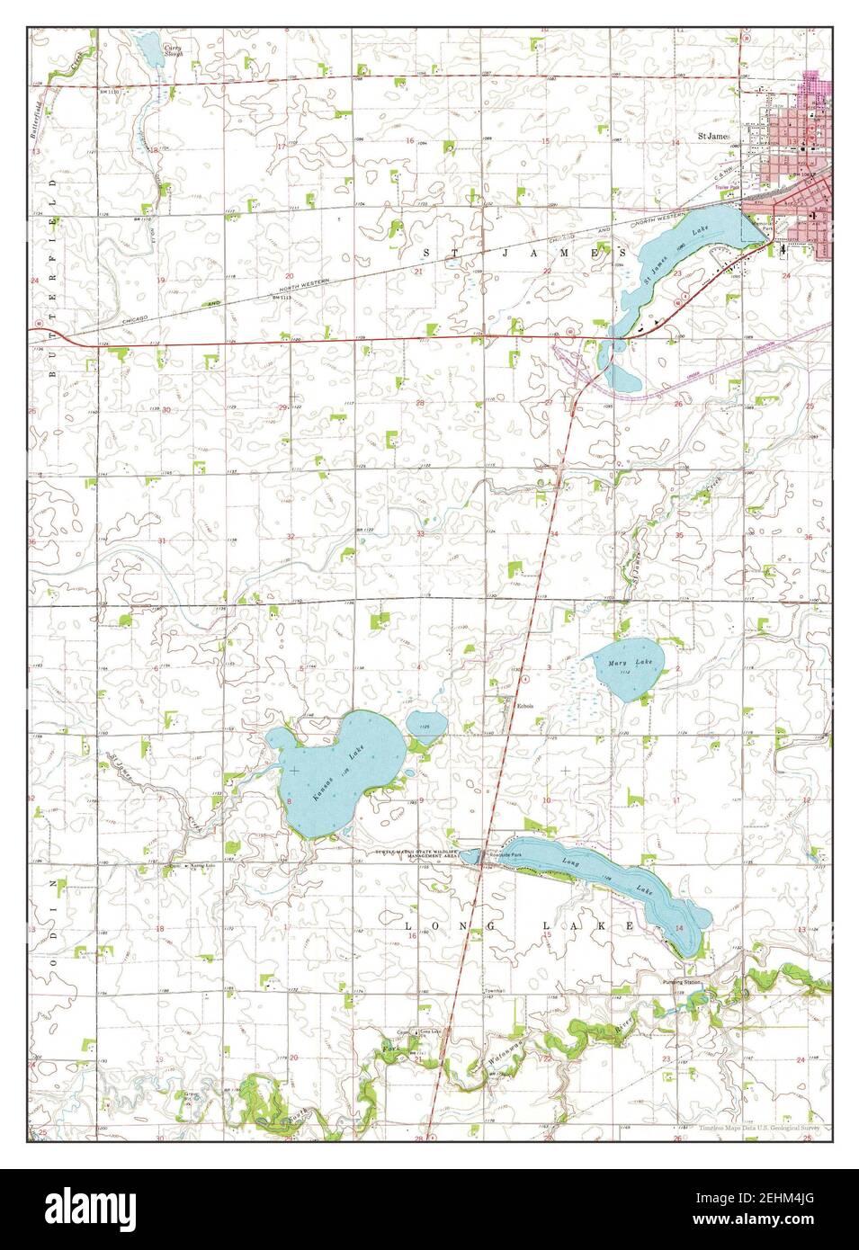 Map of st james minnesota hires stock photography and images Alamy