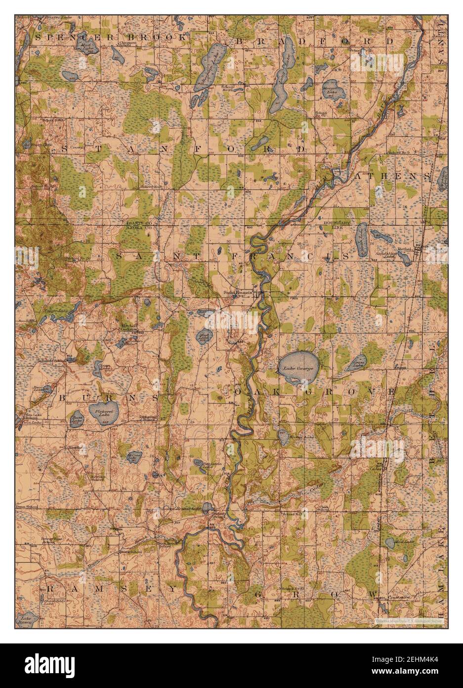 St Francis, Minnesota, map 1919, 162500, United States of America by