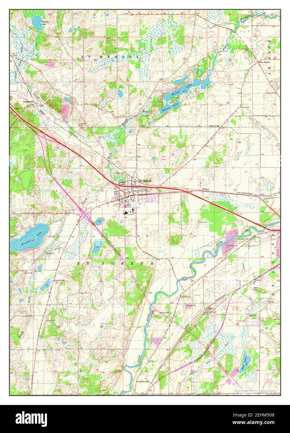 St joseph minnesota map hires stock photography and images Alamy