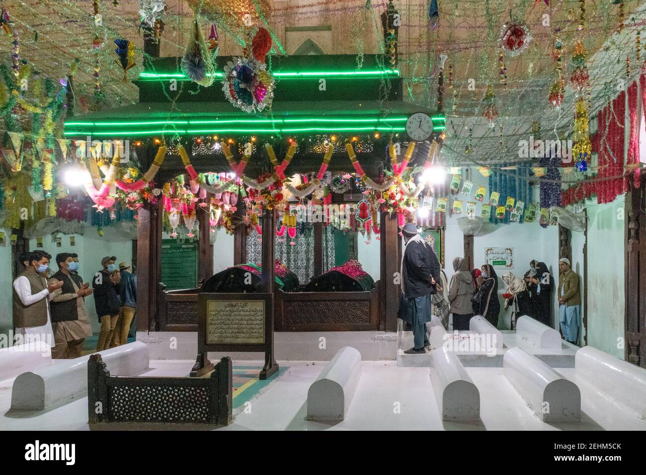 Pilgrims Praying at the Shrine of Bahauddin Zakariya, Multan, Punjab