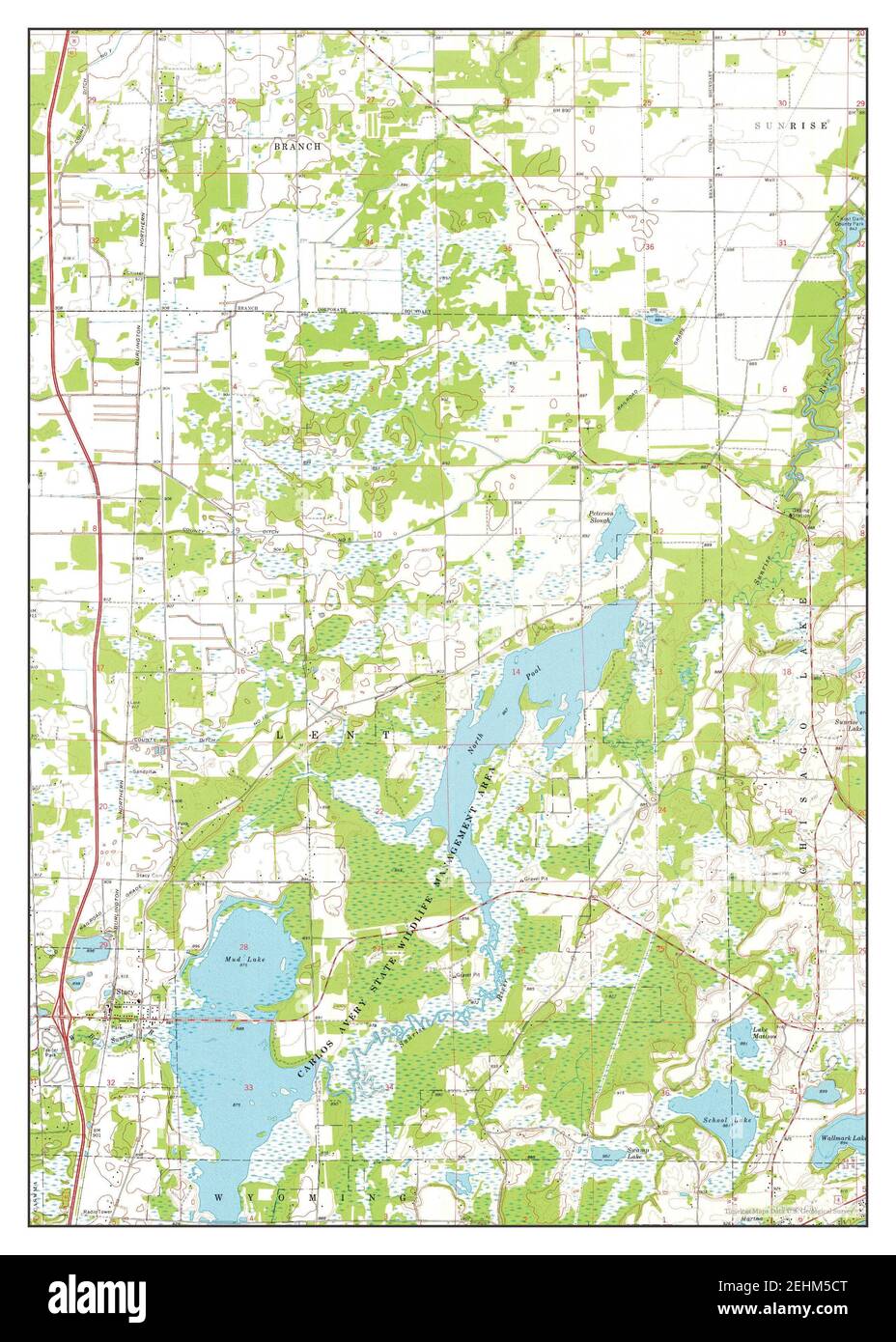Stacy, Minnesota, map 1974, 124000, United States of America by