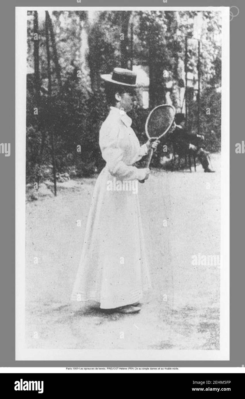 Paris 1900 Tennis PREVOST Hélène (FRA Stock Photo Alamy