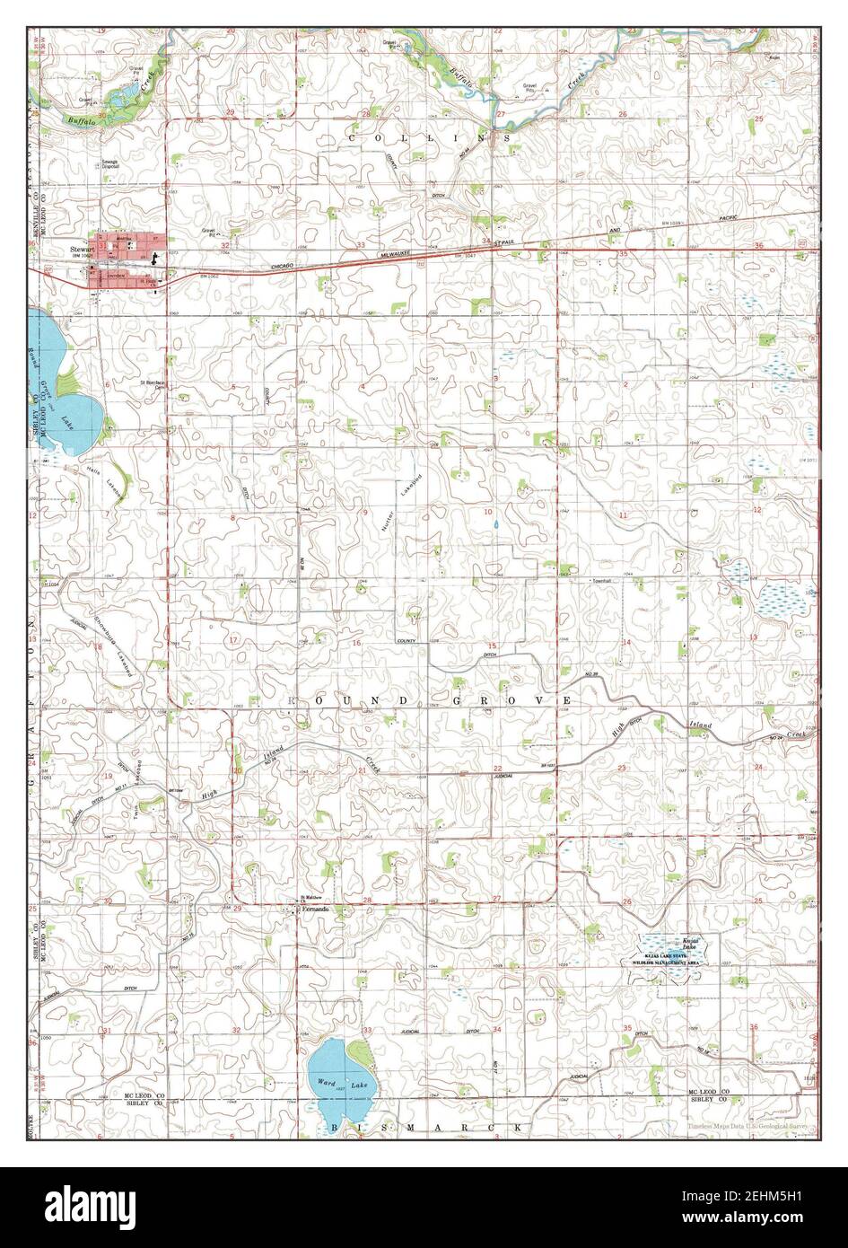 Stewart, Minnesota, map 1982, 124000, United States of America by