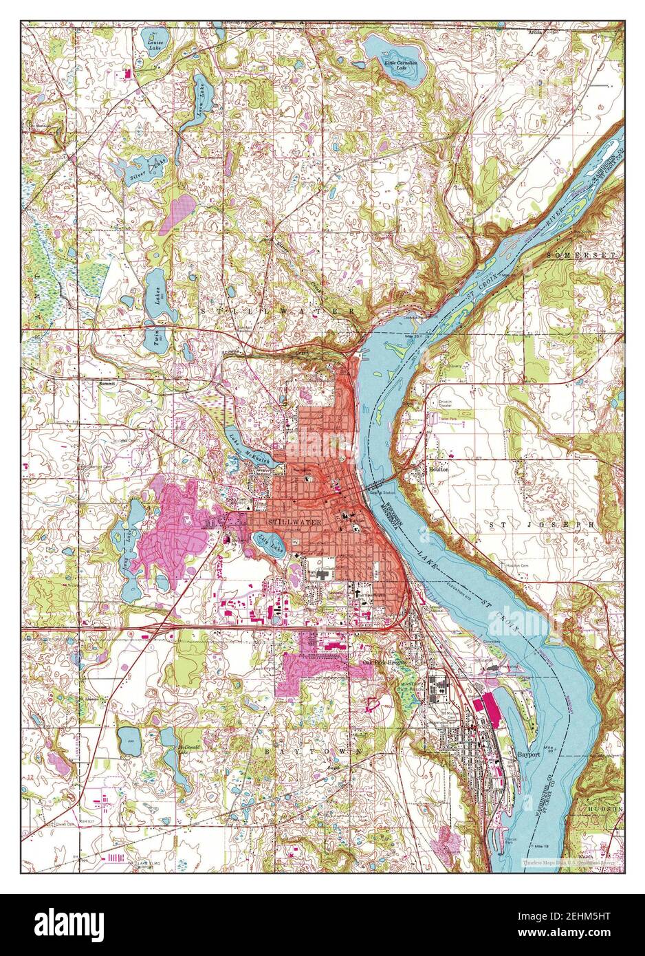 St Paul, Minnesota, map 1896, 1:62500, United States of America by Timeless  Maps, data U.S. Geological Survey Stock Photo - Alamy