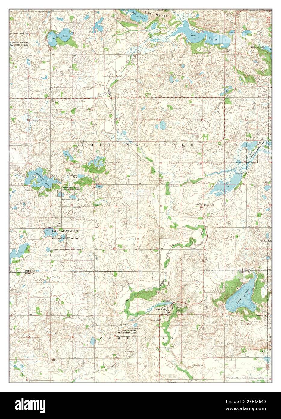 Swift Falls, Minnesota, map 1968, 124000, United States of America by