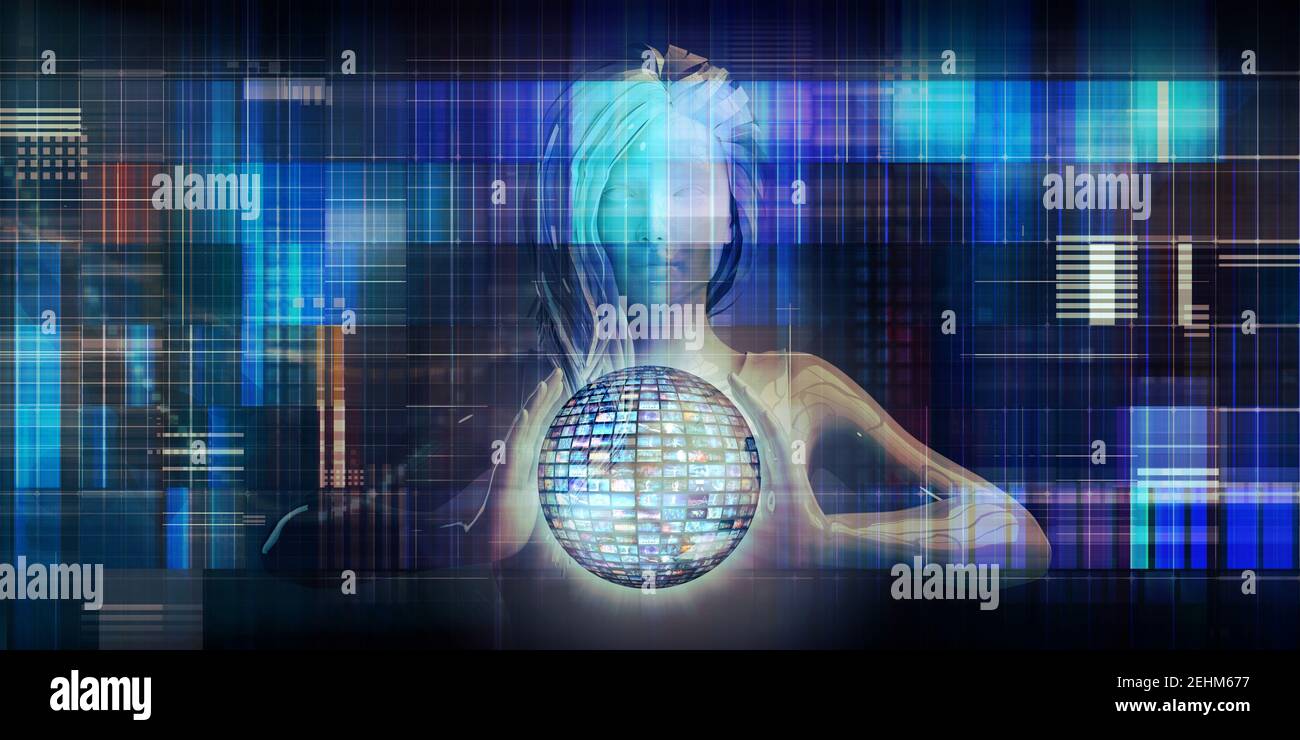 Digitization blue hi-res stock photography and images - Alamy