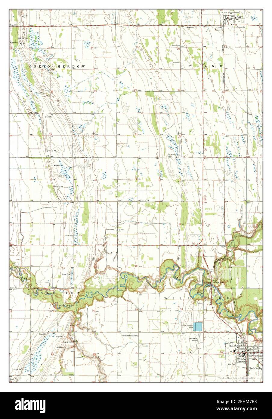 Twin Valley, Minnesota, map 1965, 124000, United States of America by