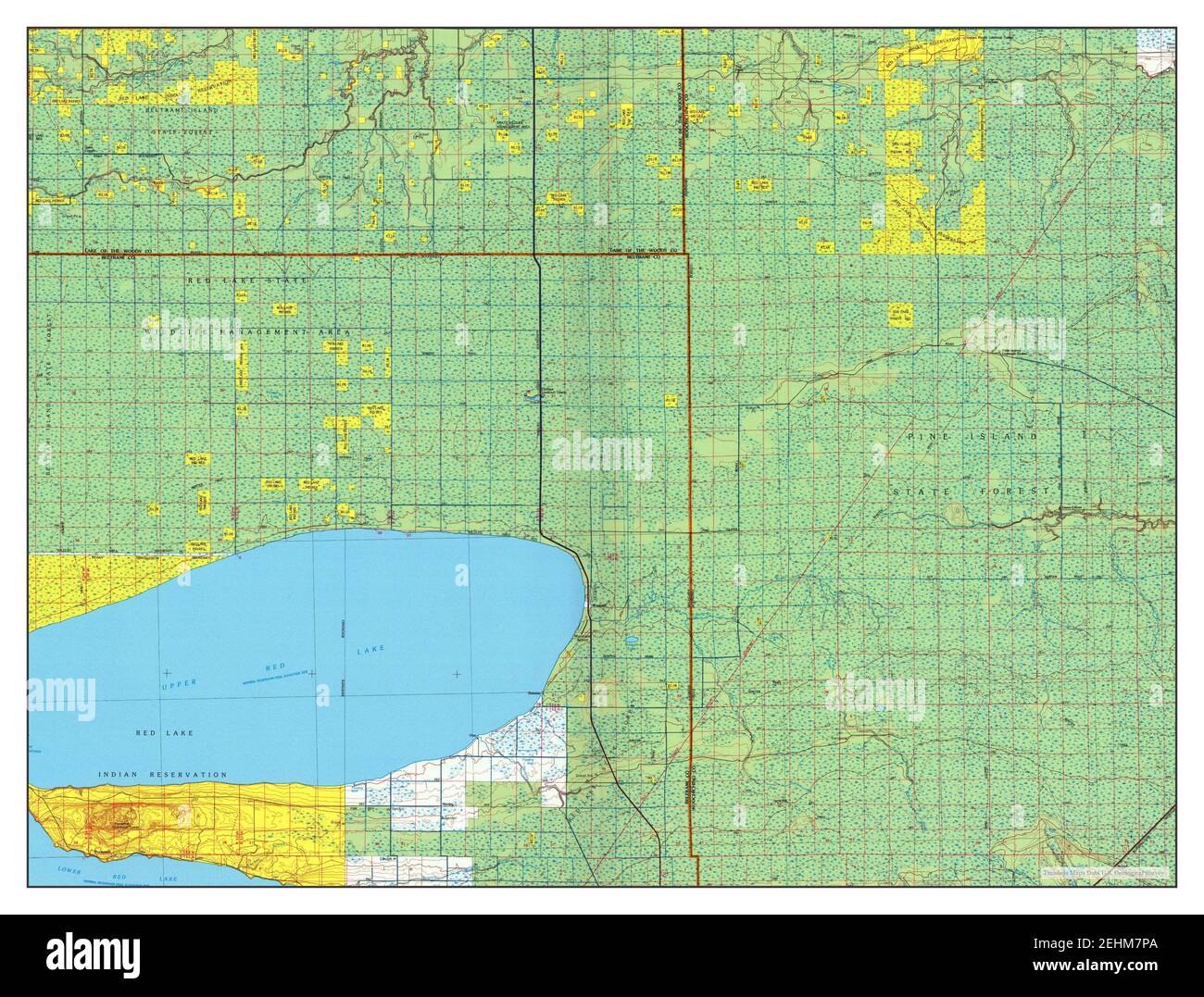 Upper Red Lake Map Upper Red Lake, Minnesota, Map 1977, 1:100000, United States Of America By  Timeless Maps, Data U.s. Geological Survey Stock Photo - Alamy