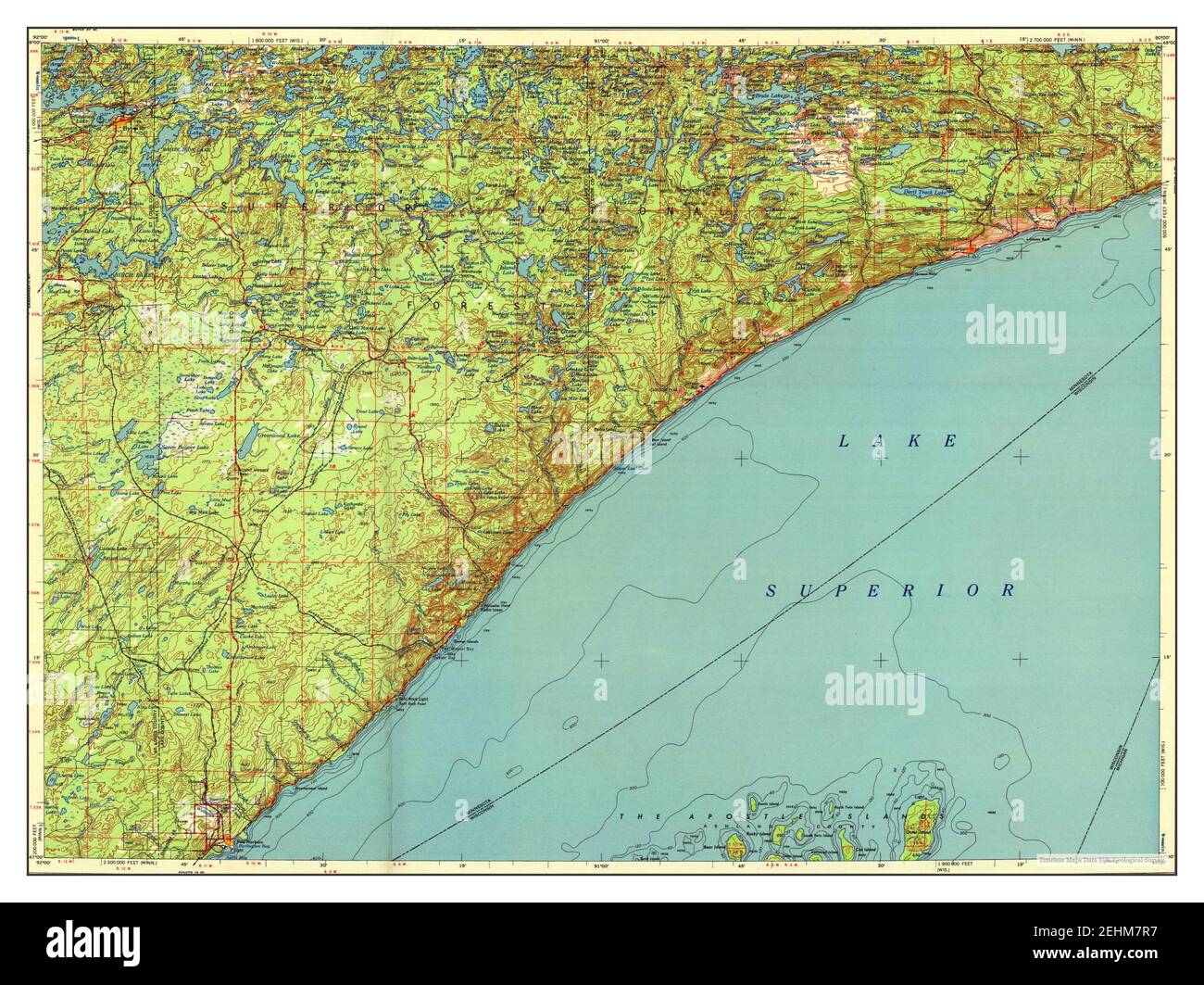Two Harbors Mn Map Two Harbors, Minnesota, Map 1958, 1:250000, United States Of America By  Timeless Maps, Data U.s. Geological Survey Stock Photo - Alamy