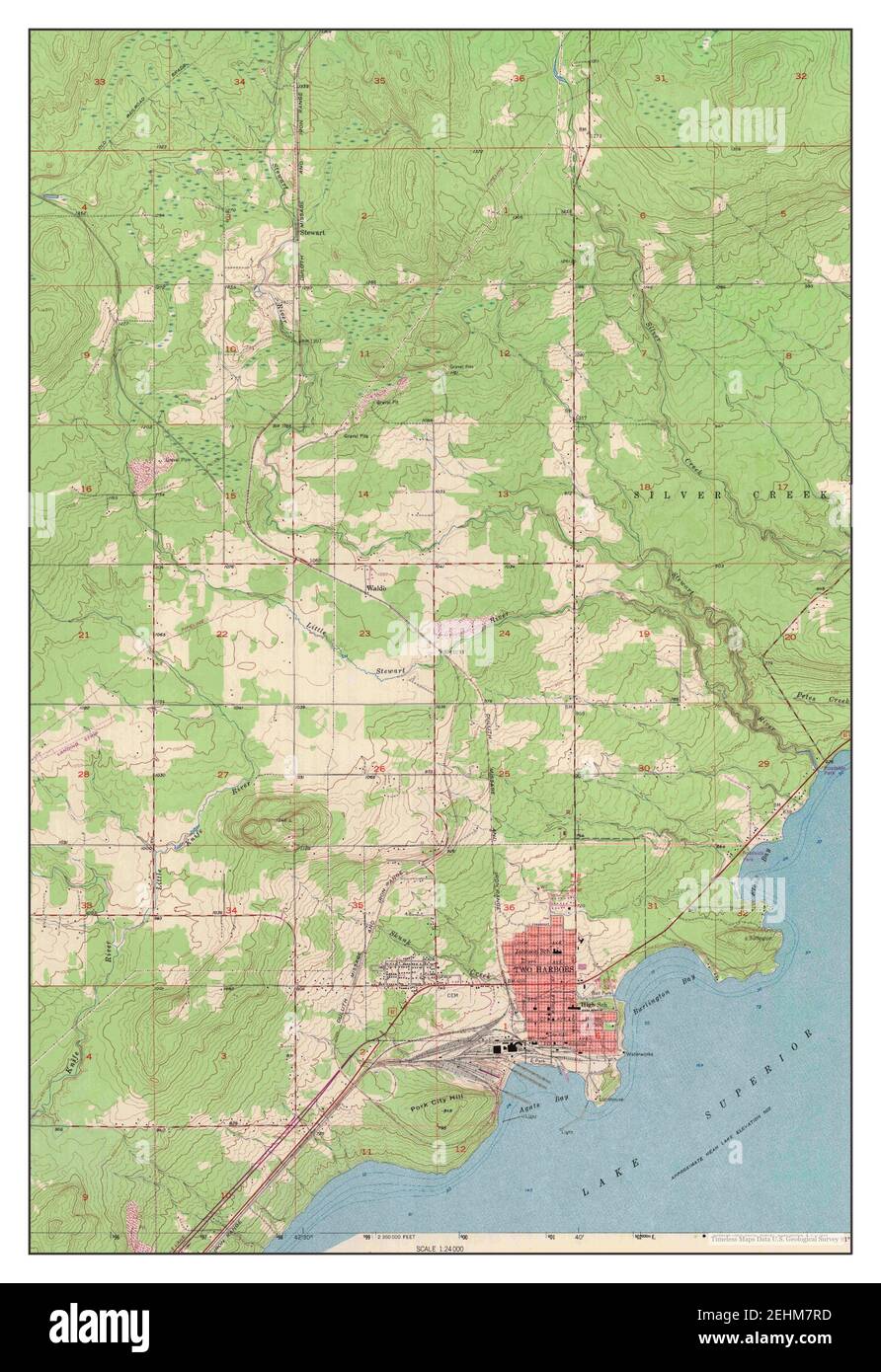 Two Harbors Minnesota Map 1957 124000 United States Of America By Timeless Maps Data Us 4359