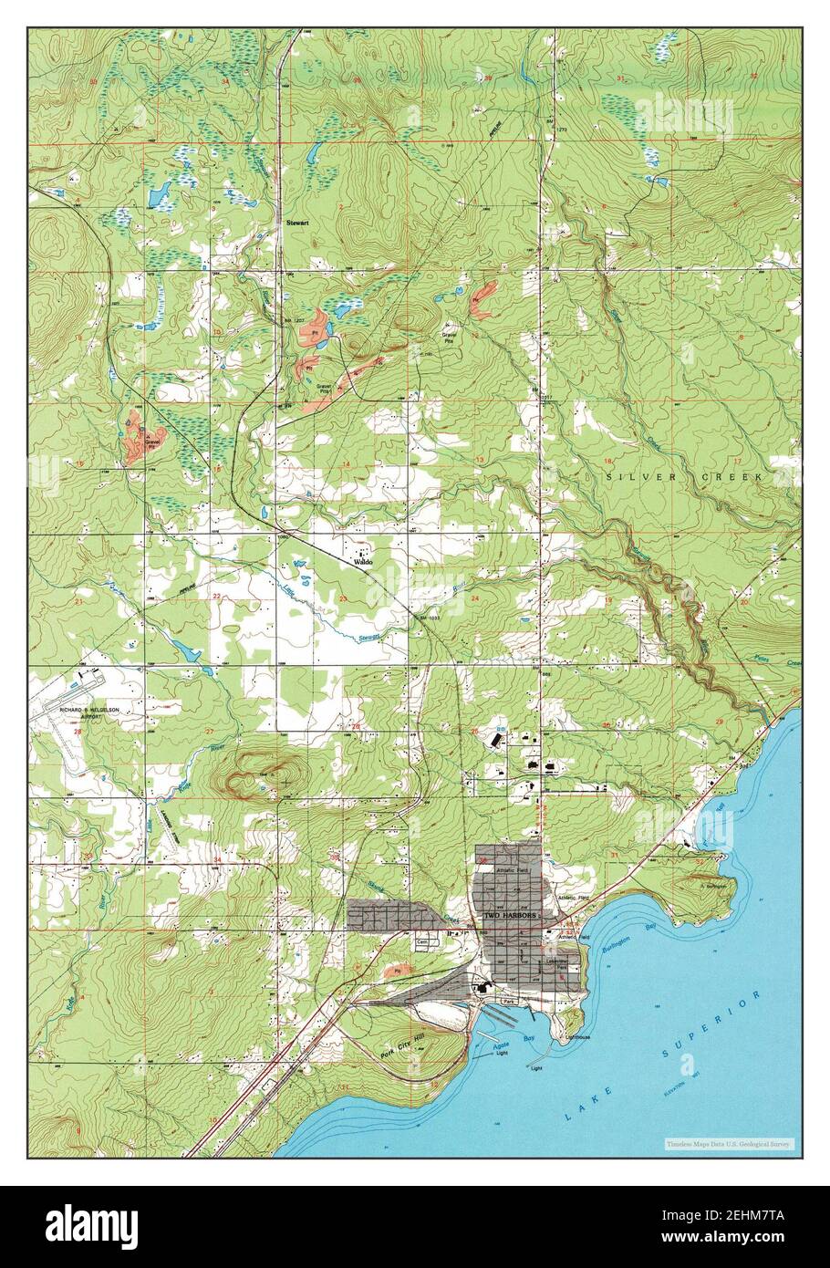 Two Harbors, Minnesota, map 1992, 124000, United States of America by