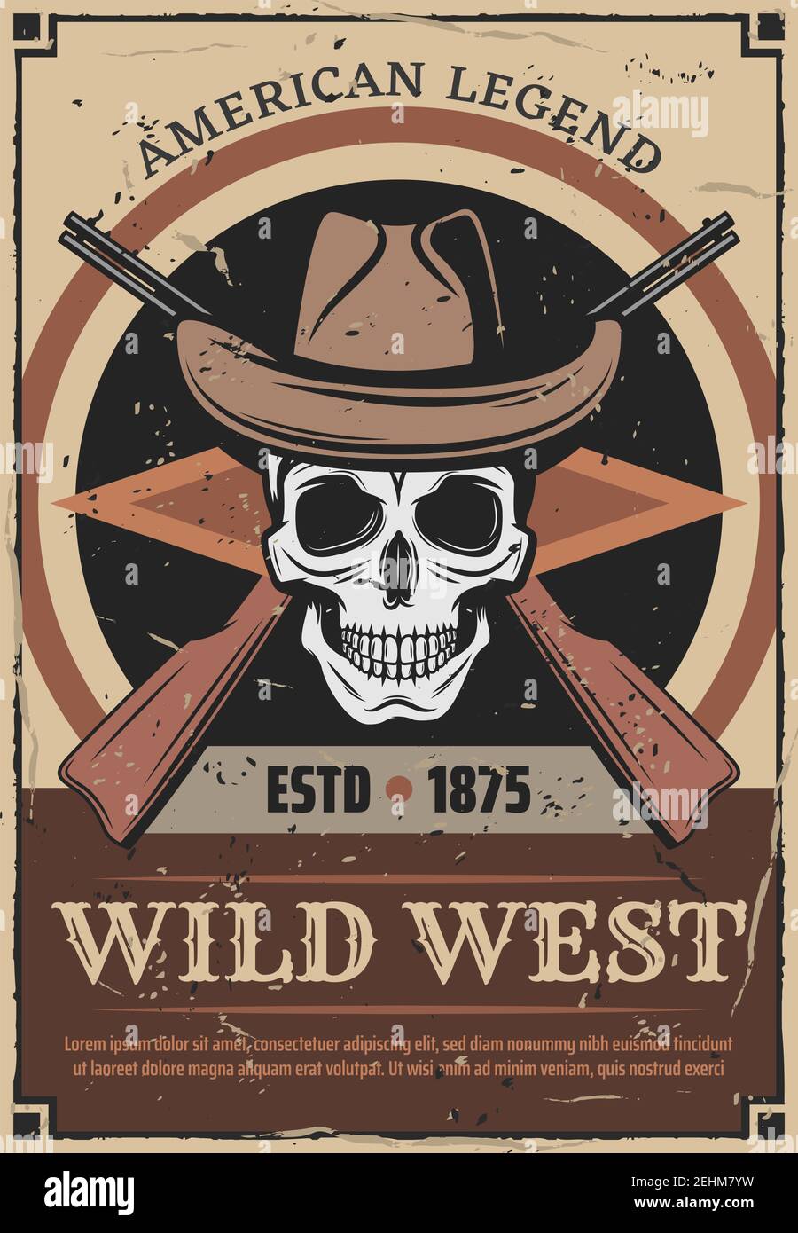 Western ad wanted dead or alive Royalty Free Vector Image