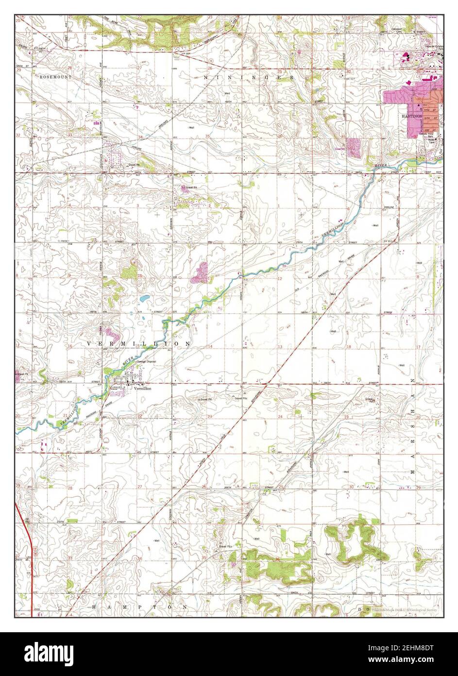 Vermillion, Minnesota, map 1974, 124000, United States of America by Timeless Maps, data U.S