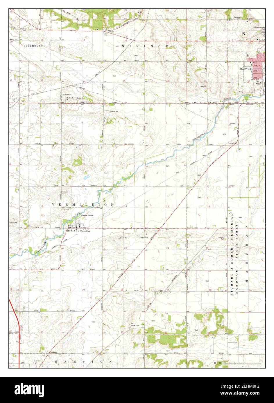 Vermillion, Minnesota, map 1974, 124000, United States of America by Timeless Maps, data U.S