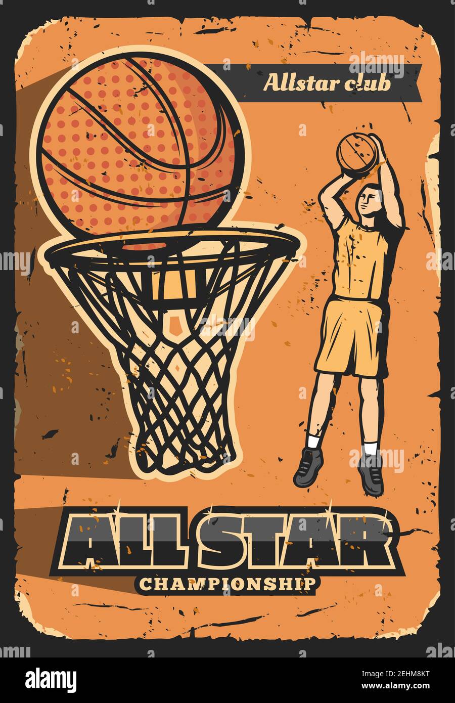 Download A Poster For The All Star Game Featuring A Basketball