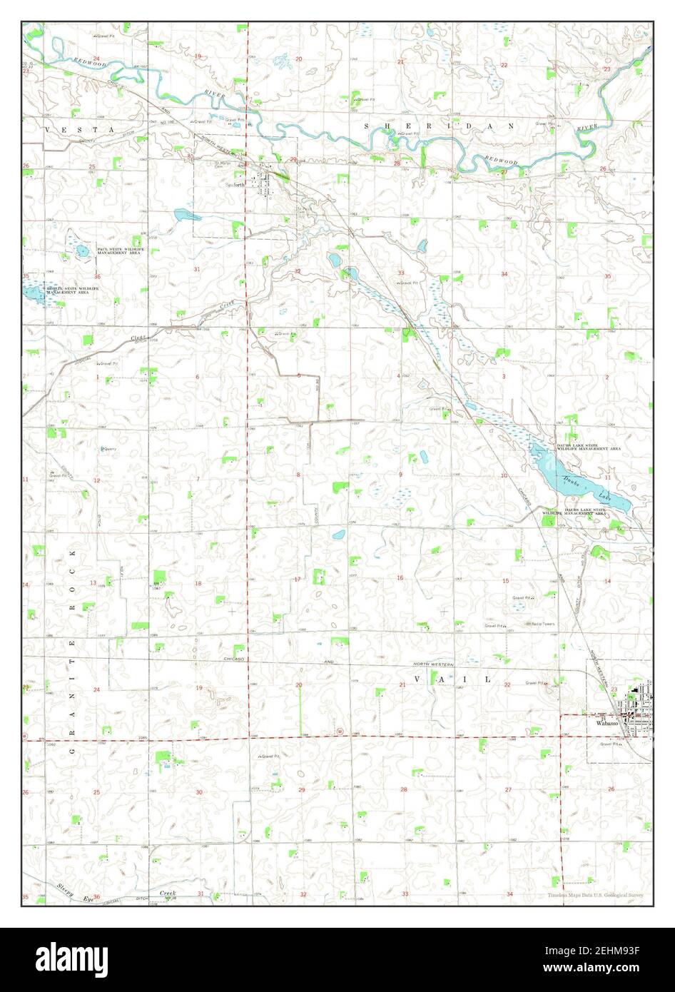 Wabasso, Minnesota, map 1967, 124000, United States of America by Timeless Maps, data U.S