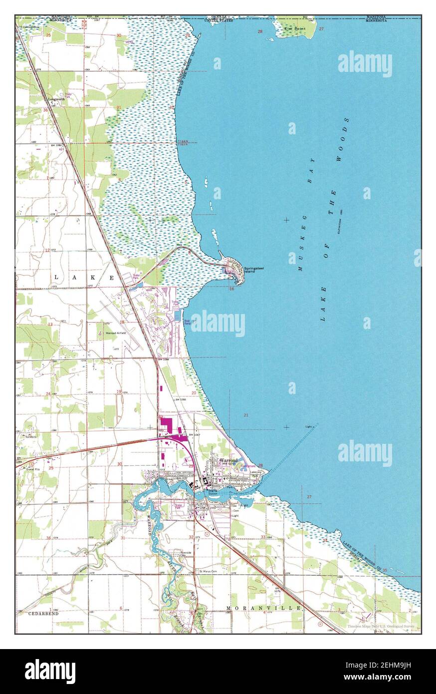 Warroad, Minnesota, map 1967, 124000, United States of America by