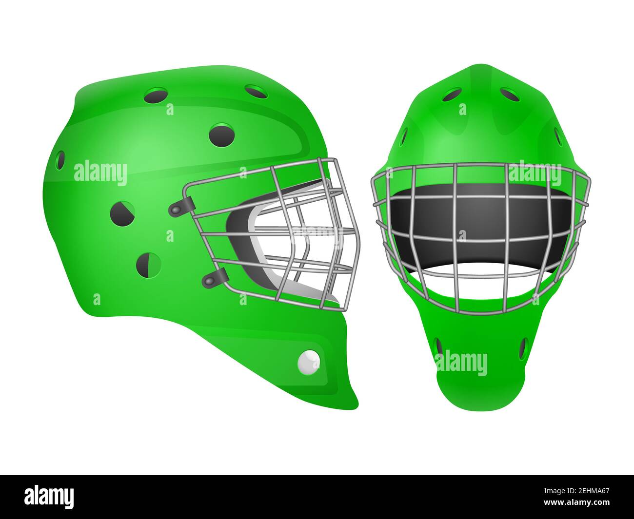 Hockey goalie mask set on a white background. Vector illustration Stock Photo Alamy