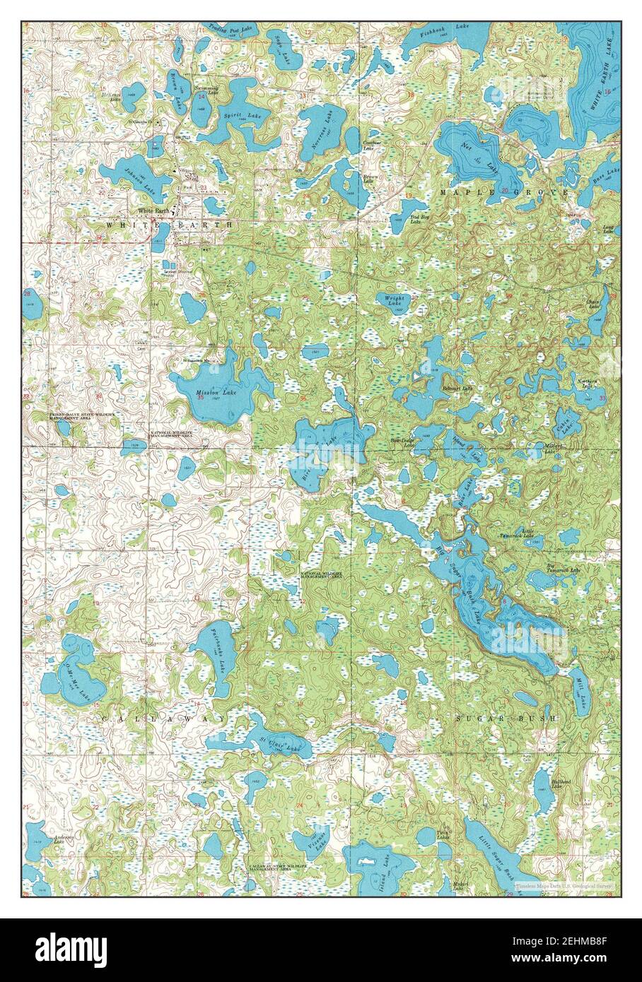 White Earth, Minnesota, map 1969, 124000, United States of America by