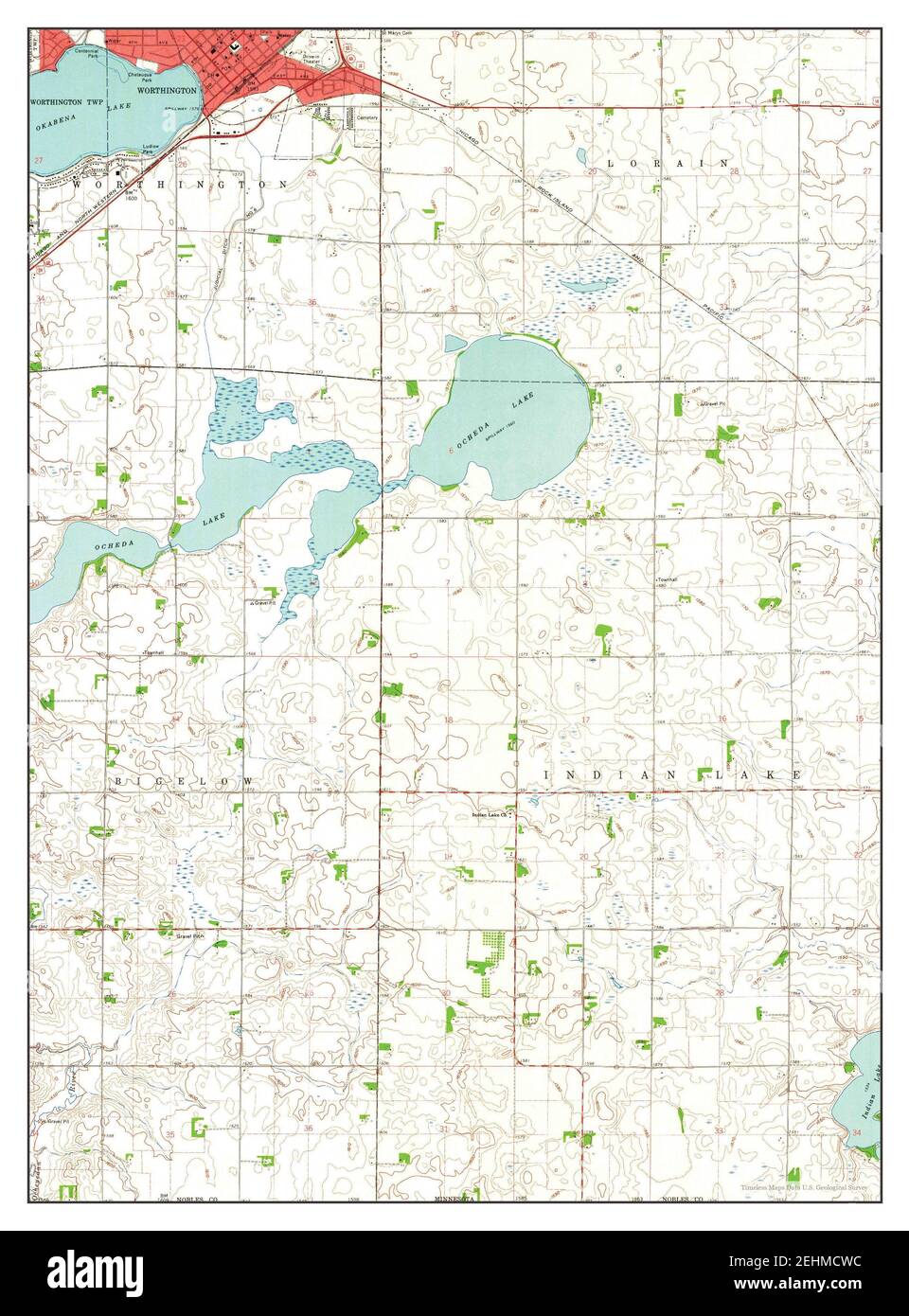 Map of worthington minnesota hires stock photography and images Alamy