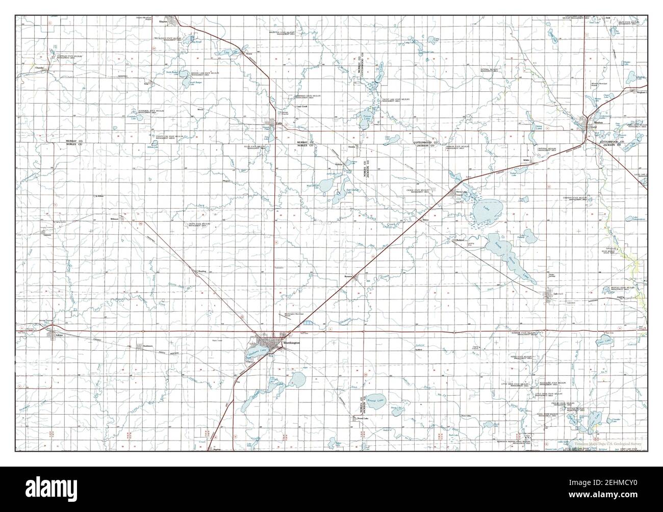 Map of worthington minnesota hires stock photography and images Alamy