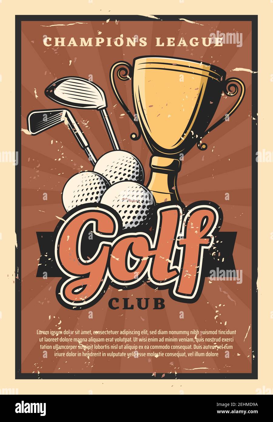 Royal golf poster Stock Vector Images Alamy