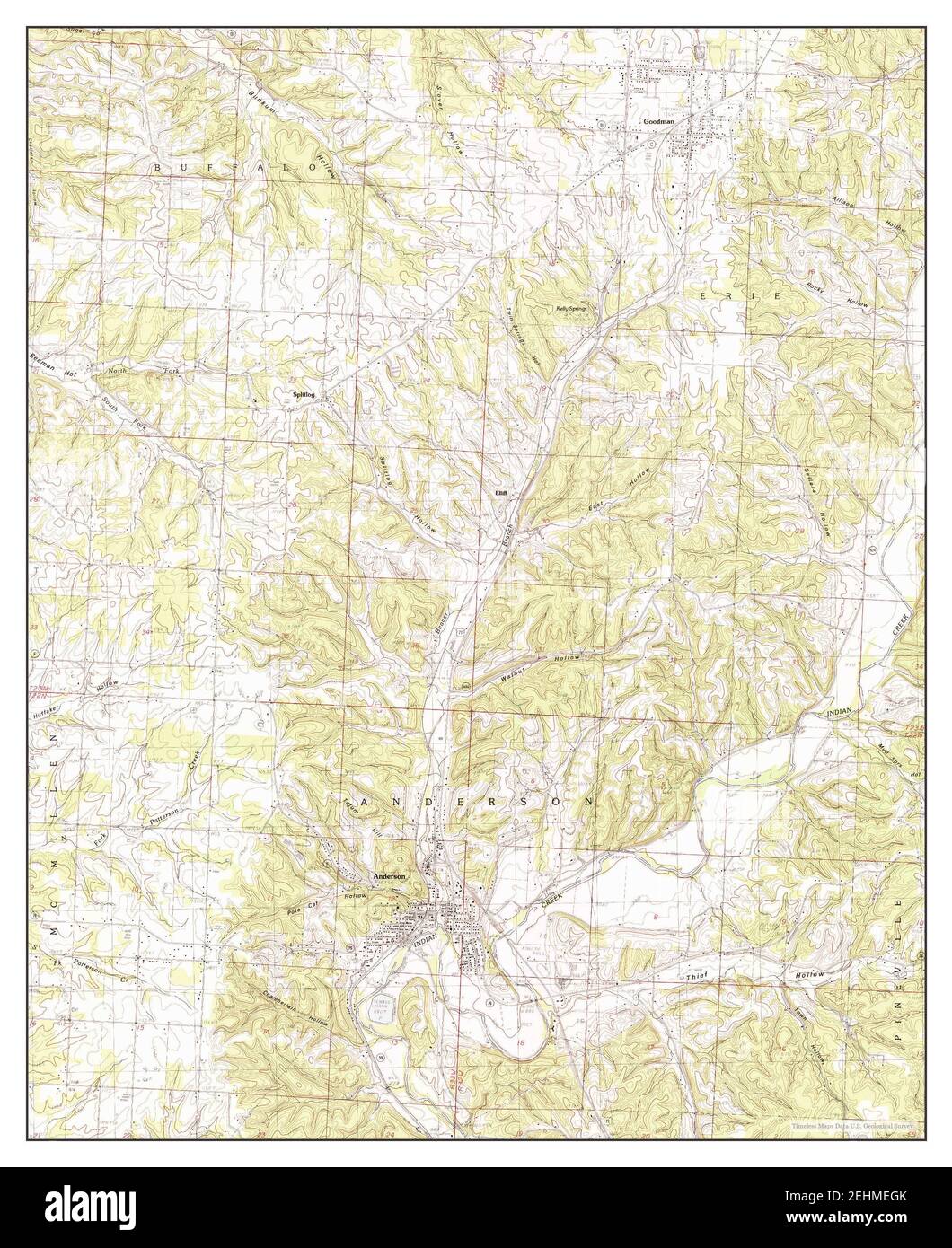 Map of anderson missouri hires stock photography and images Alamy