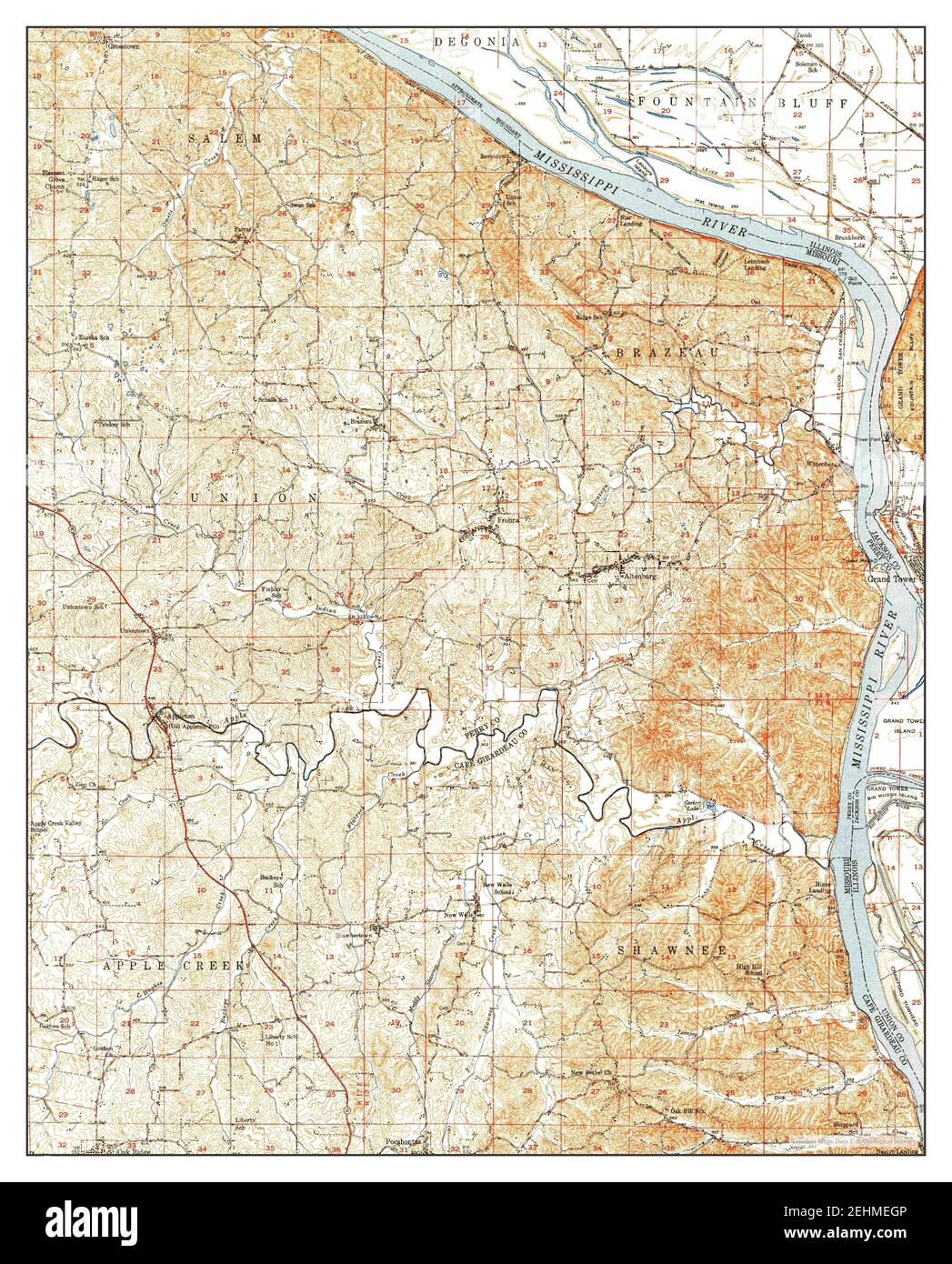 Altenburg, Missouri, map 1949, 162500, United States of America by