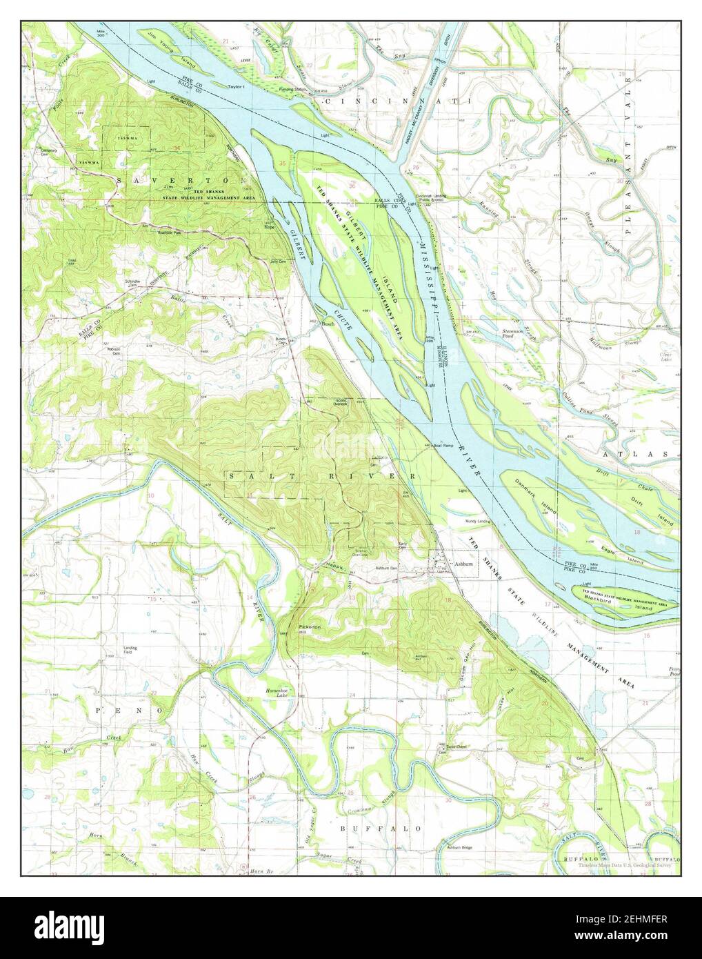 Ashburn, Missouri, map 1978, 1:24000, United States of America by Timeless Maps, data U.S. Geological Survey Stock Photo