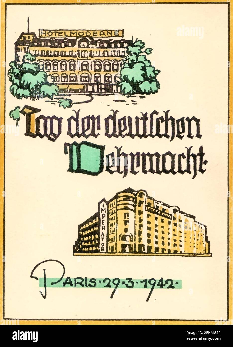 Paris Plakat 1942-03-29 B003a. Stock Photo