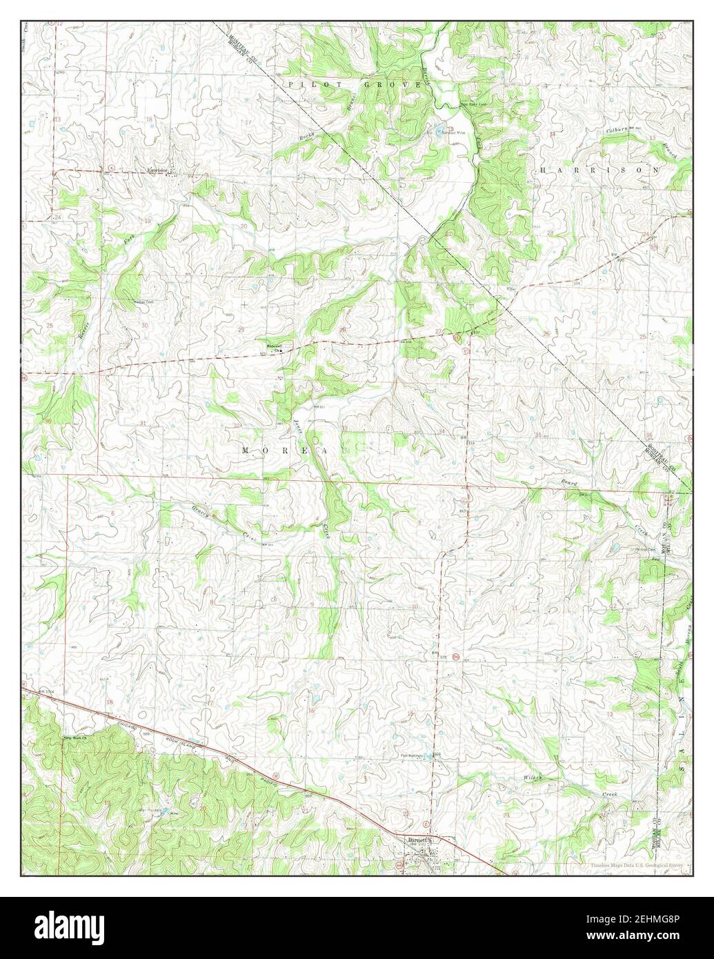Missouri, map 1960, 124000, United States of America by
