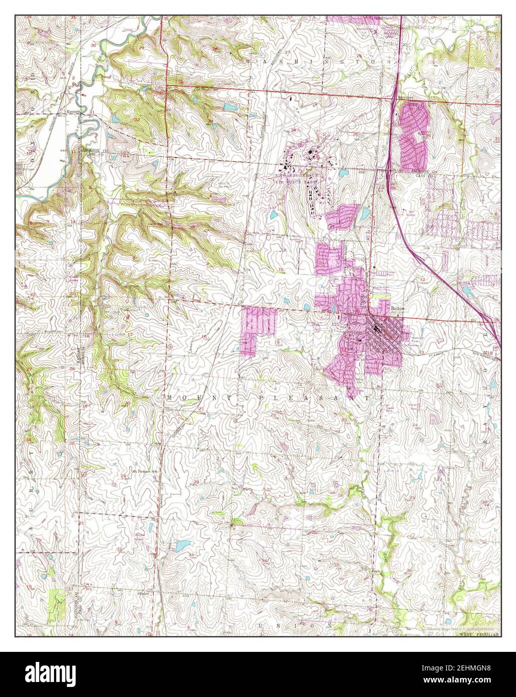 Belton, Missouri, map 1953, 124000, United States of America by