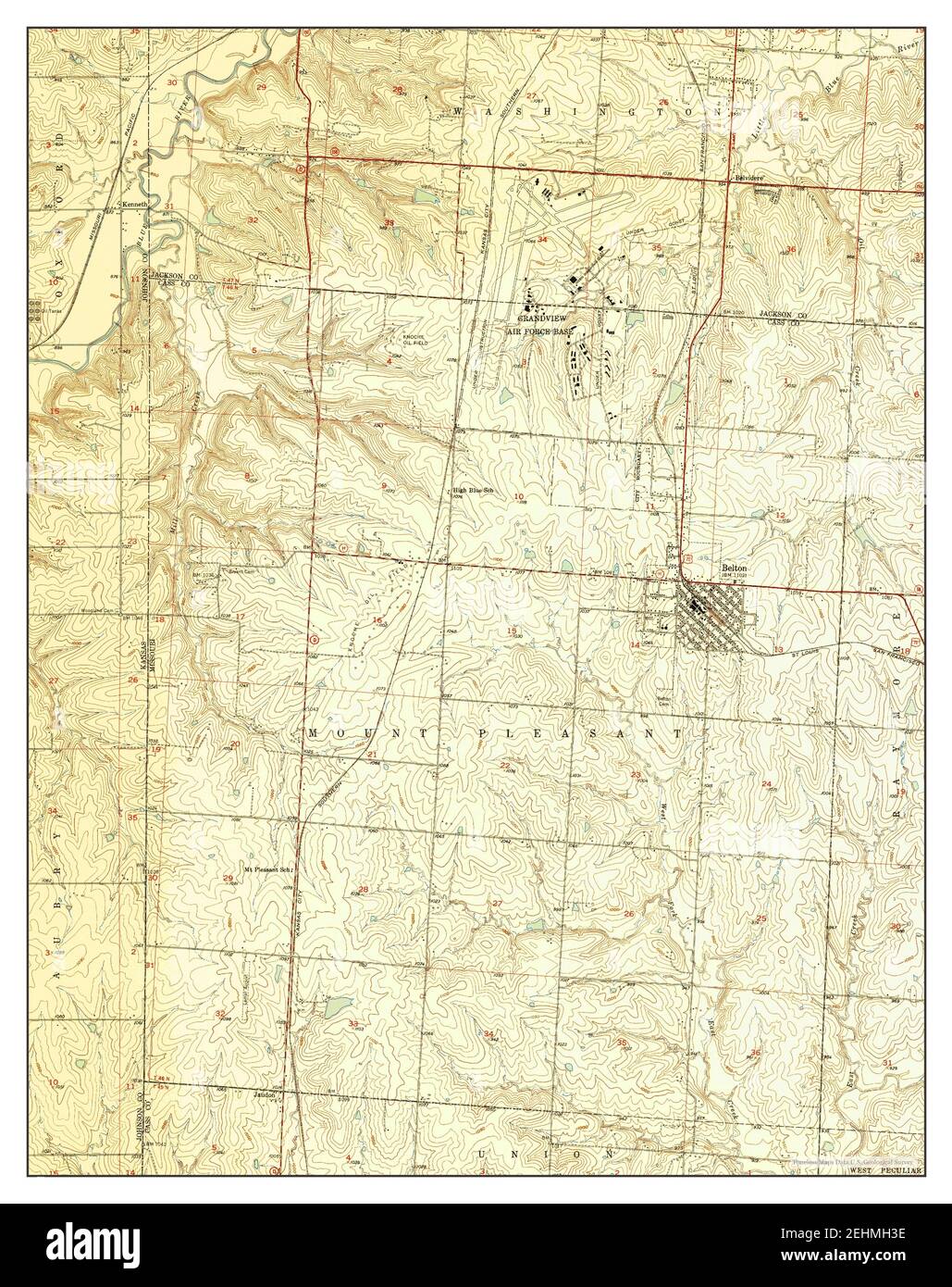 Belton, Missouri, map 1953, 124000, United States of America by