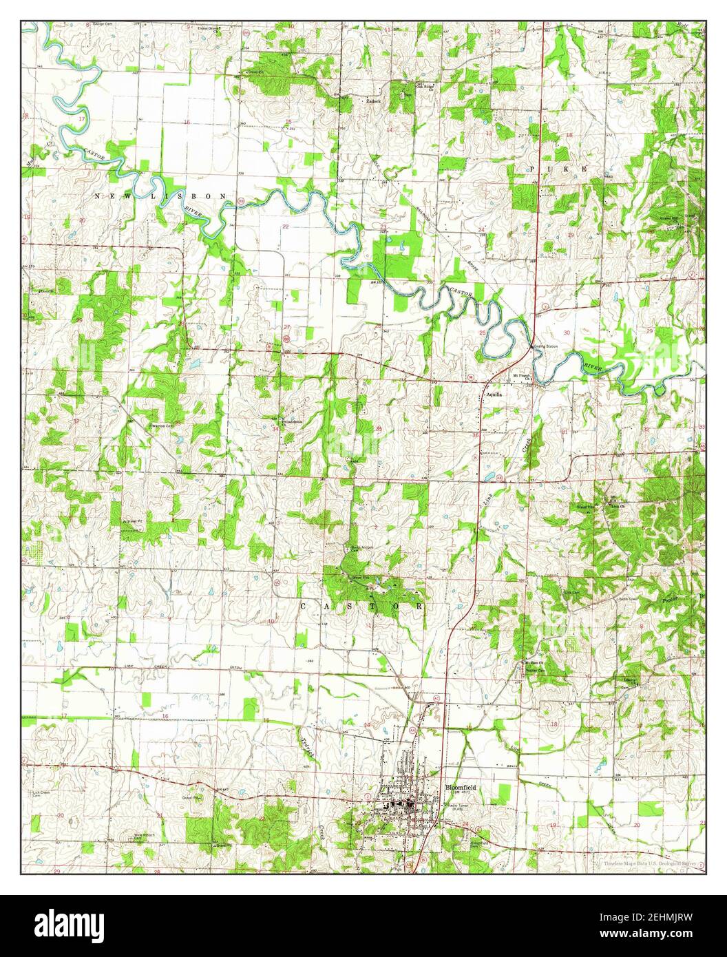 Bloomfield, Missouri, map 1963, 124000, United States of America by