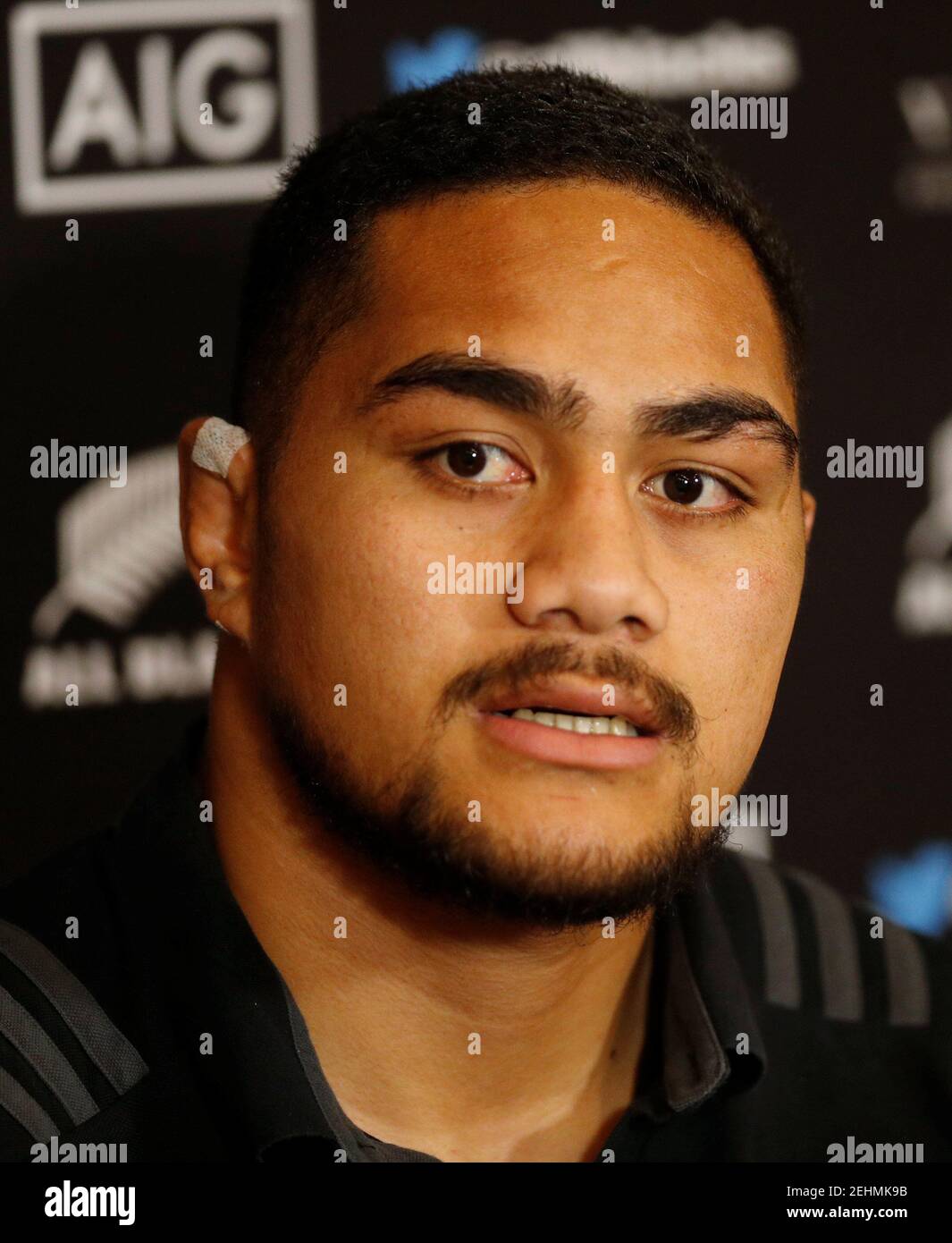 Rugby Union - New Zealand Team Announcement Press Conference - Stadio Olimpico, Rome, Italy - November 22, 2018   New Zealand's Ofa Tu'ungafasi during the press conference   REUTERS/Alessandro Bianchi Stock Photo