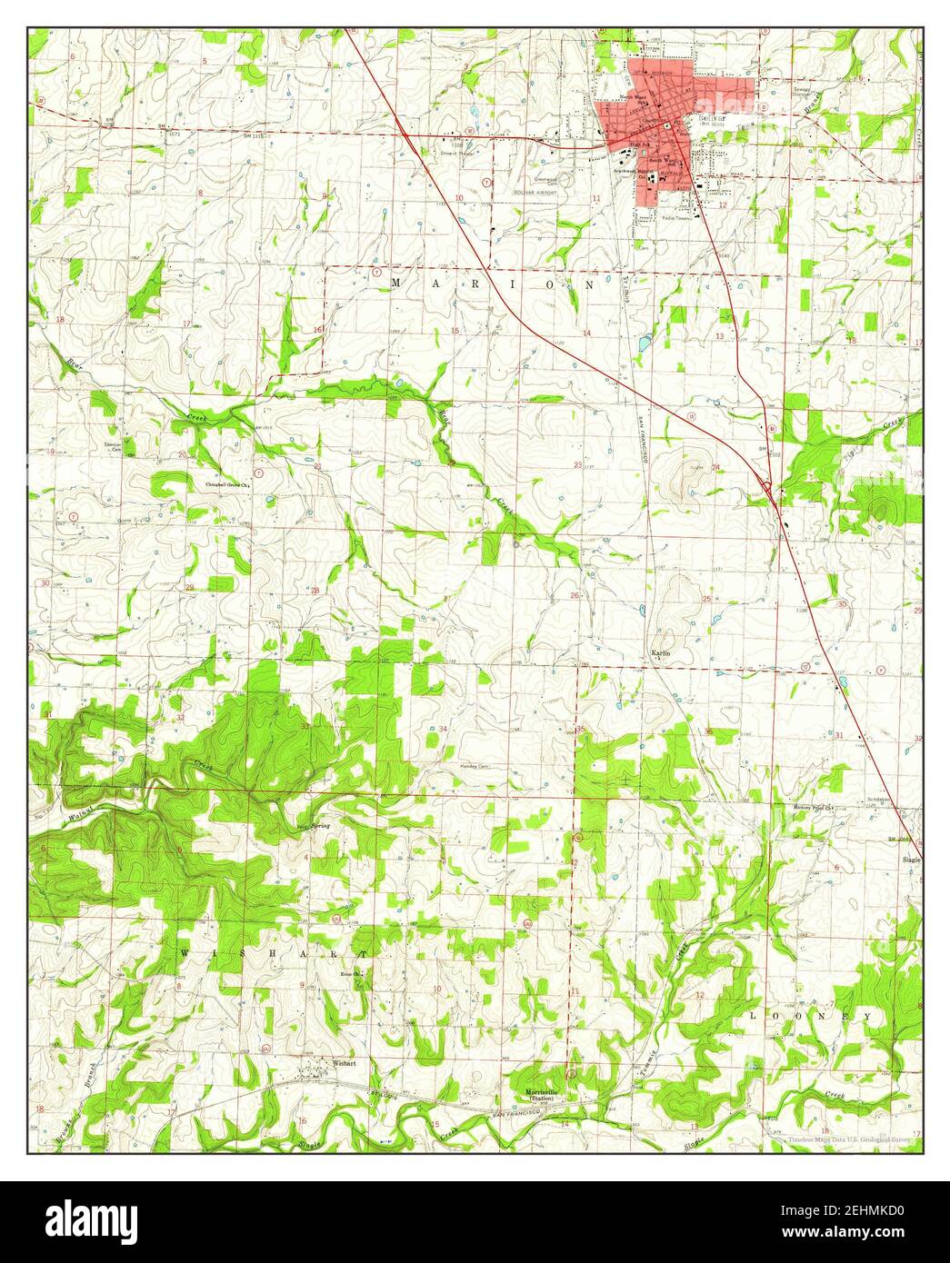 Map of bolivar missouri hires stock photography and images Alamy