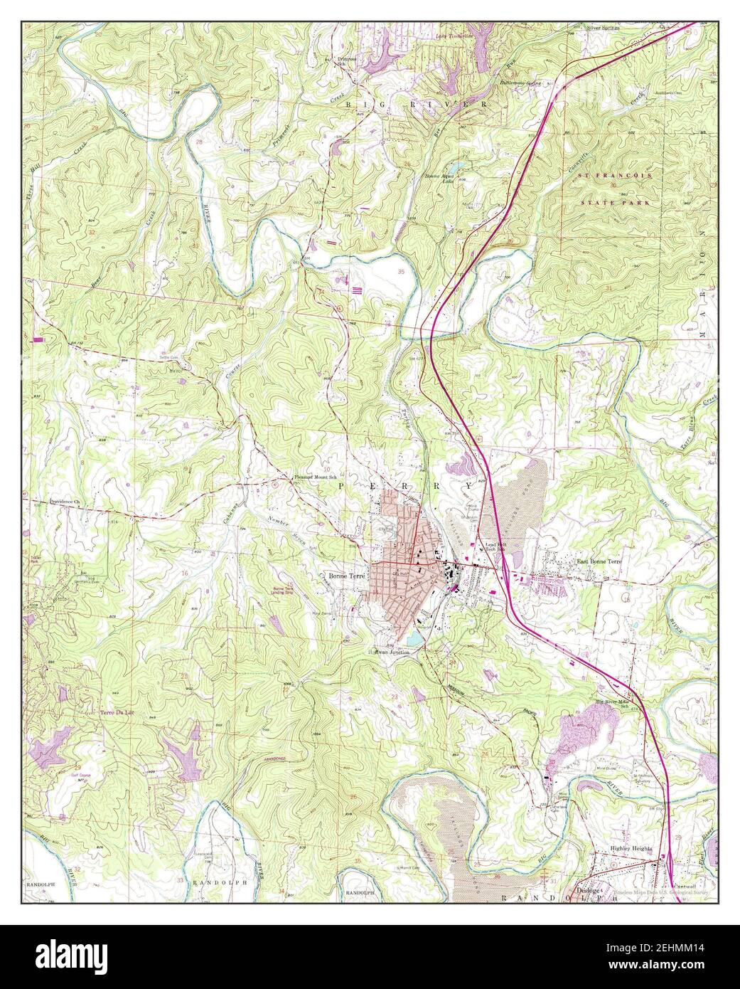 Bonne terre map hires stock photography and images Alamy